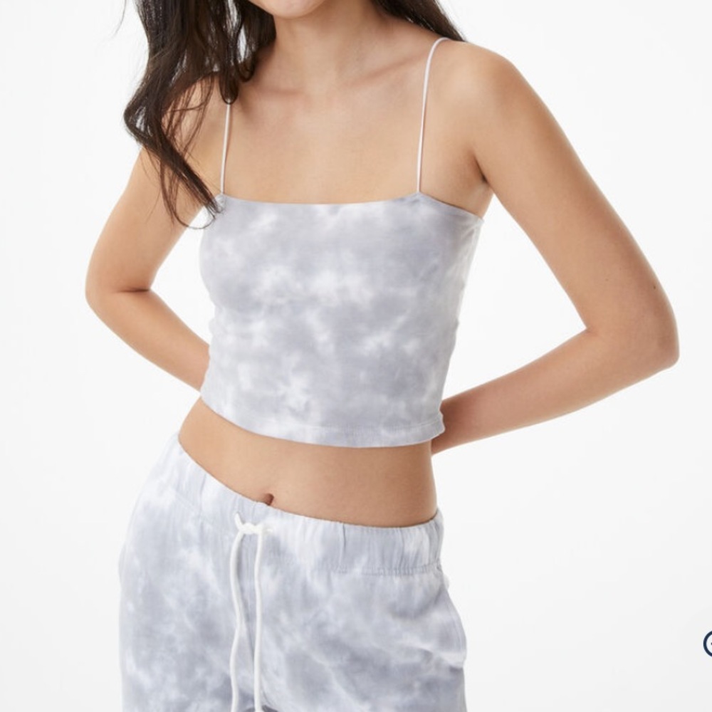Tie-Dye Square-Neck‎ Crop Top